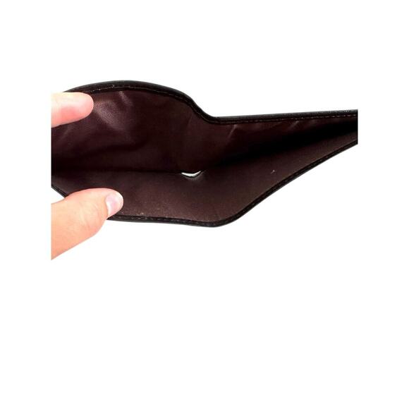 Vintage Men’s Black Split Cowhide Leather Bifold Wallet Made in Taiwan ID Card - Picture 8 of 8